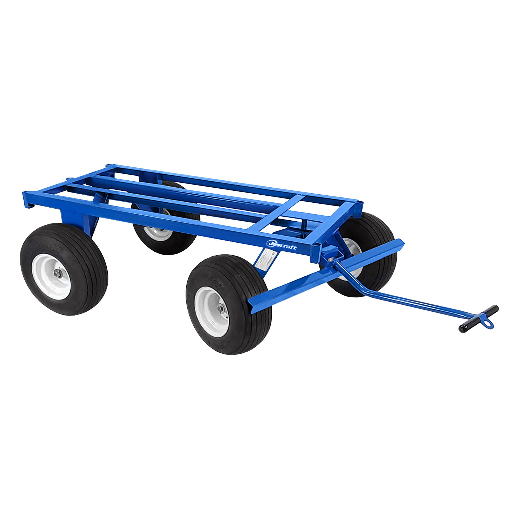 Jescraft Open Deck Four Wheel Trailer 30"Wx60"L with 18" Pneumatic Tires
